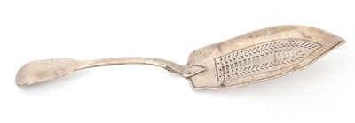 Lot 38 - George IV silver fiddle pattern Fish Slice, of...
