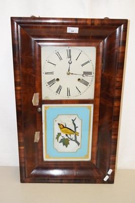 Lot 31 - An American mahogany cased "Locks" wall clock...