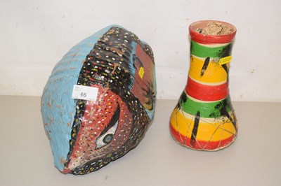 Lot 66 - Two decorative hand painted items