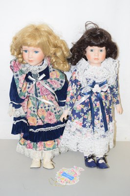 Lot 67 - Two porcelain collectors dolls