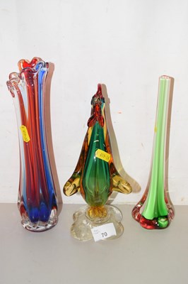 Lot 70 - Three various pieces of Art Glass