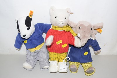 Lot 83 - Three Steiff collectible plush Rupert figures