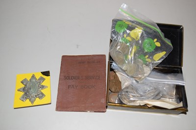 Lot 88 - Tin containing various coins etc