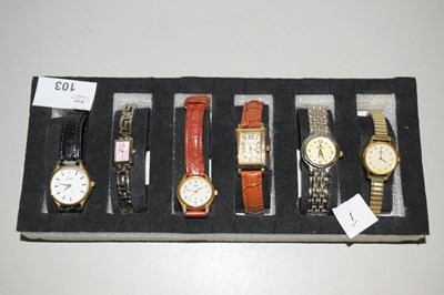 Lot 103 - Box of six various ladies watches