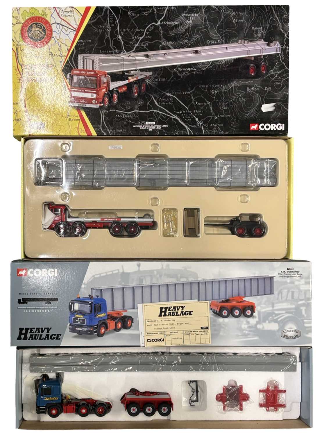 Lot 92 - A pair of boxed Corgi Heavy Haulage vehicles,...