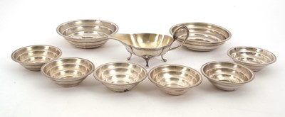Lot 165 - Two large Portugese silver bowls and six...