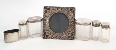 Lot 166 - Mixed Lot: An Edwardian silver mounted...
