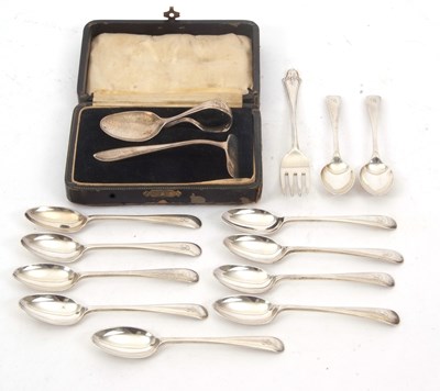 Lot 185 - Mixed Lot: A set of twelve George V silver...