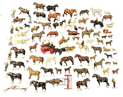 Lot 206 - A collection of various die-cast model horses...