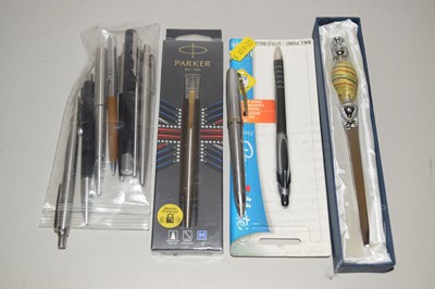 Lot 115 - A collection of various Parker and other pens