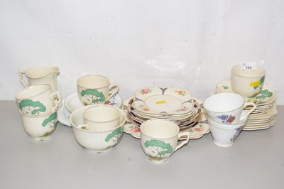 Lot 129 - Assorted tea wares including Meakin etc