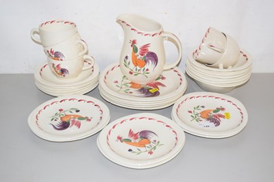 Lot 149 - Quantity of Royal Swan cockerel decorated...