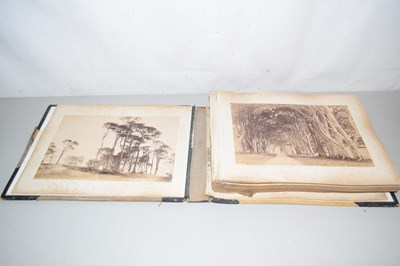 Lot 151B - Early photograph album containing large prints...