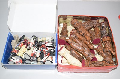 Lot 165 - Tin containing quantity of Oriental moulded...