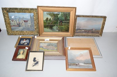 Lot 195 - Collection of small framed pictures including...