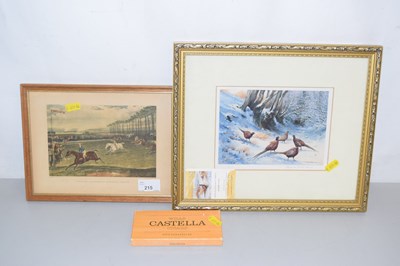 Lot 215 - Two framed prints including Vale of Aylesbury...