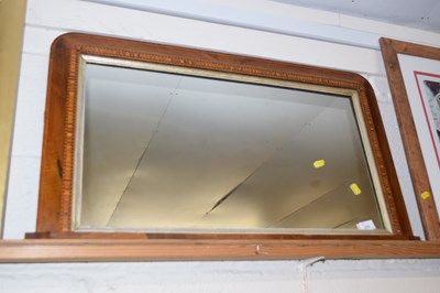 Lot 235 - Edwardian over mantel mirror with inlaid cross...