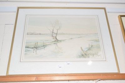 Lot 241 - Jason Partner The Flooded Meadow, watercolour,...