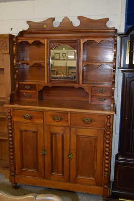 Lot 257 - A mirror backed early 20th Century wall unit...
