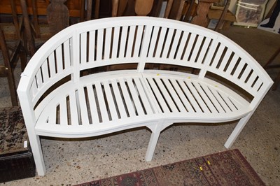 Lot 287 - White painted garden bench, length approx 146cm