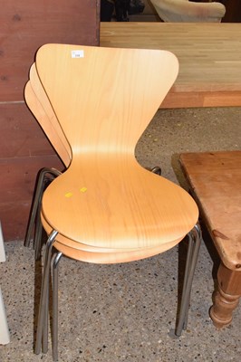 Lot 310 - Three bentwood and chrome modern dining chairs