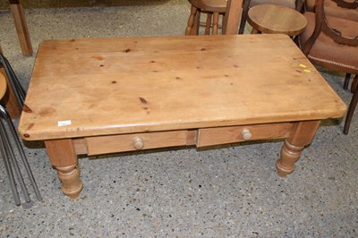 Lot 311 - Low pine coffee table, approx 112cm