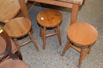 Lot 313 - Three small wooden stools