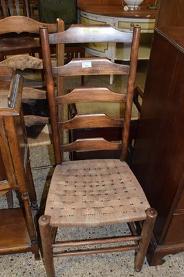 Lot 321 - Cane seated ladder back chair