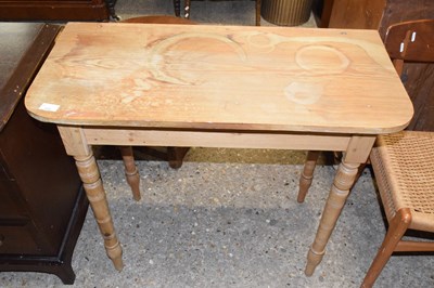 Lot 335 - Vintage waxed pine side table, length approx 84cm