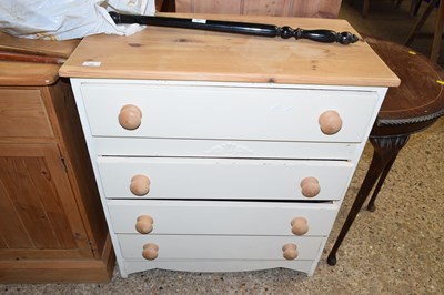 Lot 340 - A modern painted chest of drawers, length...