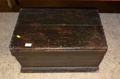 Lot 345 - An old wooden storage trunk