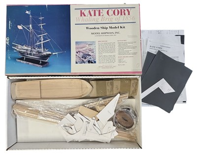 Lot 225 - A boxed Wooden Ship model - Kate Cory Whaling...