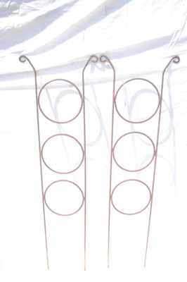 Lot 128 - A pair of decorative metal garden plant...