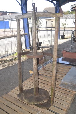 Lot 144 - Vintage wooden mill implement
