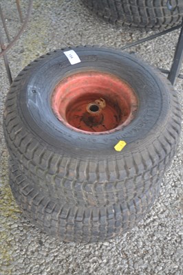 Lot 154 - A set of garden tractor wheels and tyres