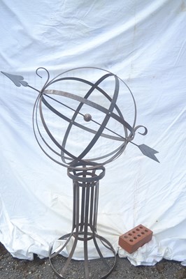 Lot 159 - A metal garden Armillary, height approx 110cm