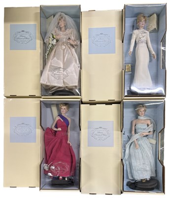 Lot 274 - Four boxed Princess Diana porcelain dolls by...