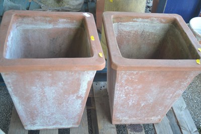 Lot 225 - Two square planters, each approx 40cm