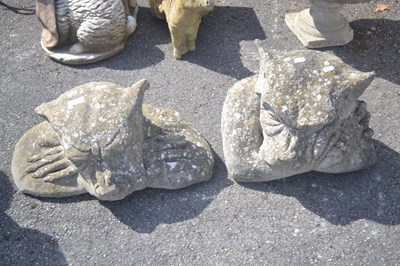 Lot 263 - Two large composition figures, gargoyles