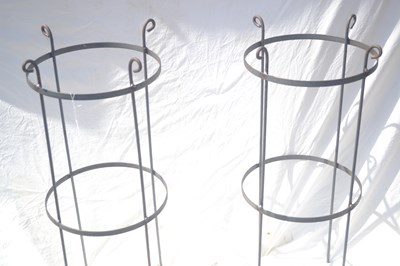 Lot 187 - A pair of metal plant supports, height approx...