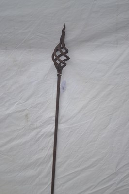 Lot 197 - Small metal garden spike with spiral finial,...