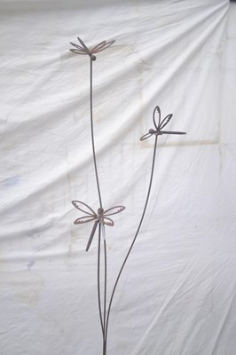 Lot 198 - Decorative metal garden figure formed as three...