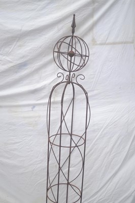 Lot 200 - A decorative metal garden armillary, height...