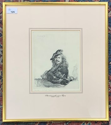 Lot 125 - After Rembarndt Van Rijn, Self portrait ,20th...