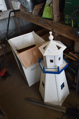 Lot 408 - Ornamental wooden lighthouse
