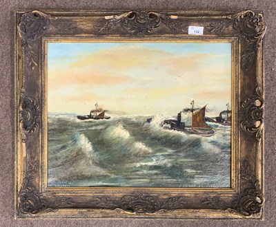 Lot 132 - CA Barker AA (20th century), 'Drifters leaving...