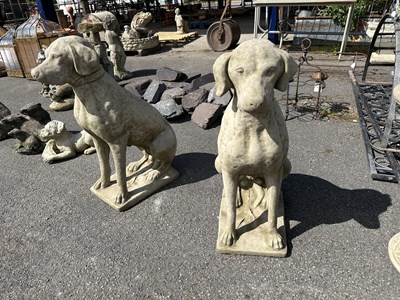Lot 106 - Large pair of composition figures formed as...