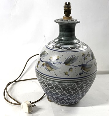 Lot 258 - A large Studio Pottery lamp base also with a...