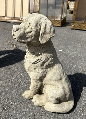 Lot 112 - Composition figure depicting a seated Puppy