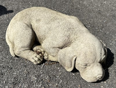 Lot 114 - Composition figure, formed as a sleeping Dog
